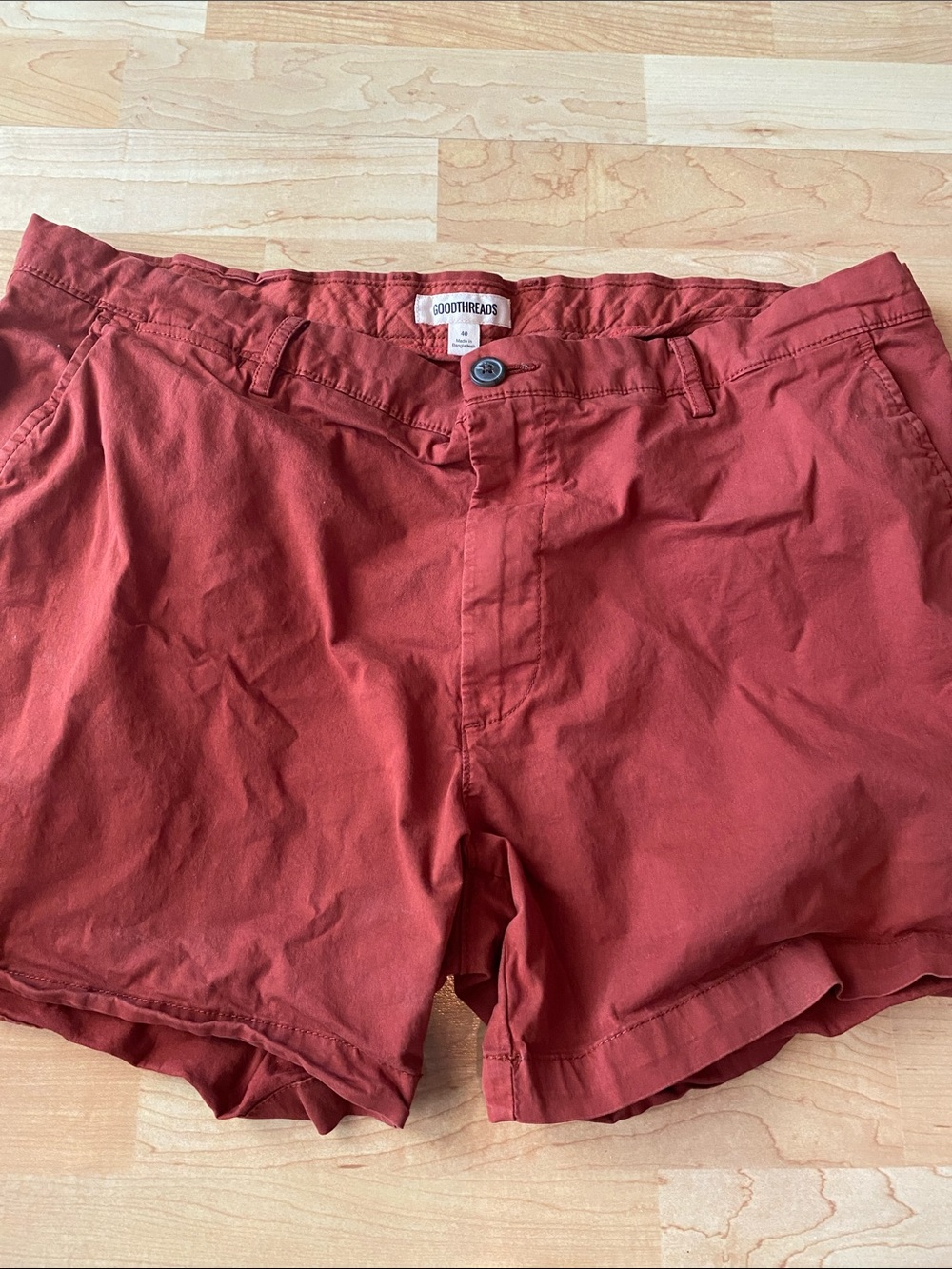 Men’s Goodthreads Men’s Rust Flat Front Chino Shorts